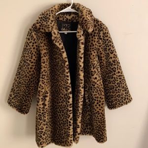 KC Collection Leopard Faux Fur Children's Coat